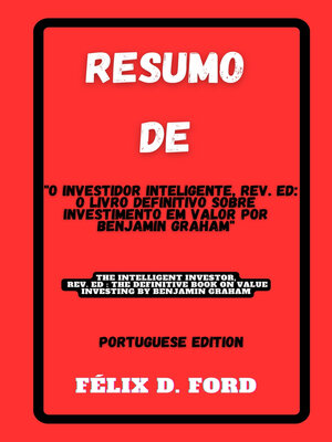 cover image of RESUMO  De  "O Investidor Inteligente, Rev. Ed